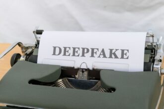 a close up of a typewriter with a paper on it