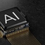A computer chip with the letter ia printed on it