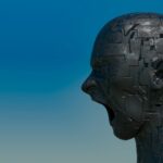 A statue of a person with a broken head