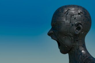 A statue of a person with a broken head